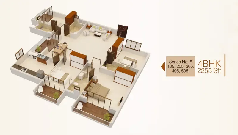 Series No. 5 4BHK 2255 Sft