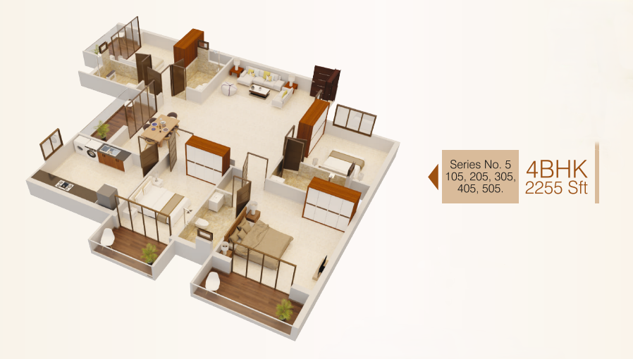 Series No. 5 4BHK 2255 Sft